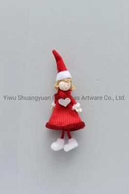 Stock New Design High Sales Christmas Plush Angel for Holiday Wedding Party Decoration Supplies Hook Ornament Craft Gifts