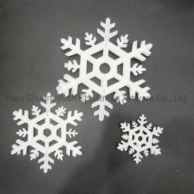 Christmas Foam Snowflake Hanging Decor for Holiday Wedding Party Decoration Supplies Hook Ornament Craft Gifts