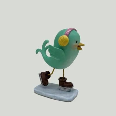 Resin Christmas Decoration Holiday Gift Colorful Cute Birds Sport Figurine