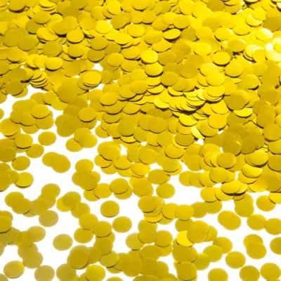 Popular Confetti Push Round Sequin Confetti Gold Tissue Paper Confetti Metallic Foil Circles for Birthday Party