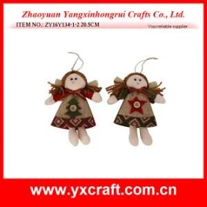 Christmas Decoration (ZY16Y134-1-2 20.5CM) Christmas Linen Angel 2016 Christmas