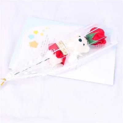 Soap Flower Gift Flower Rose with Teddy Bear for Valentine&prime; S Day, Mother&prime; S Day, Christmas