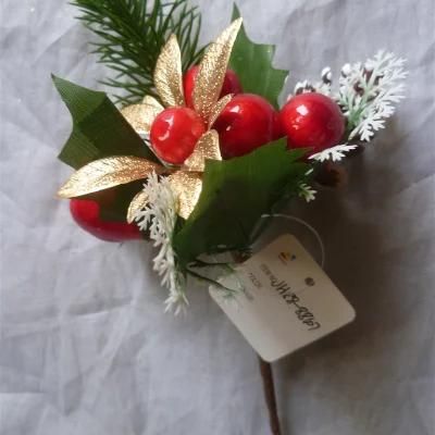 Holiday Christmas Berry Pick Branch Decoration Ornaments