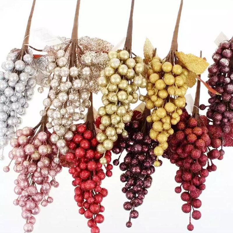 Artificial Red Fruit for Christmas Tree Garland and Wreath Decoration