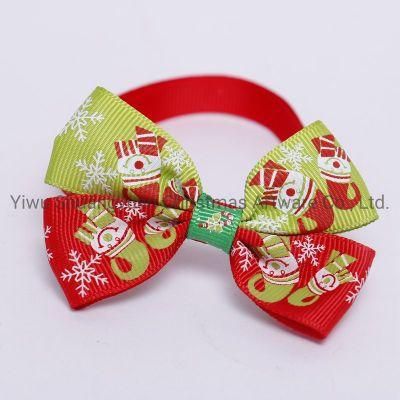 Christmas Pet Supplies Bowknot for Holiday Wedding Party Decoration Supplies Hook Ornament Craft Gifts