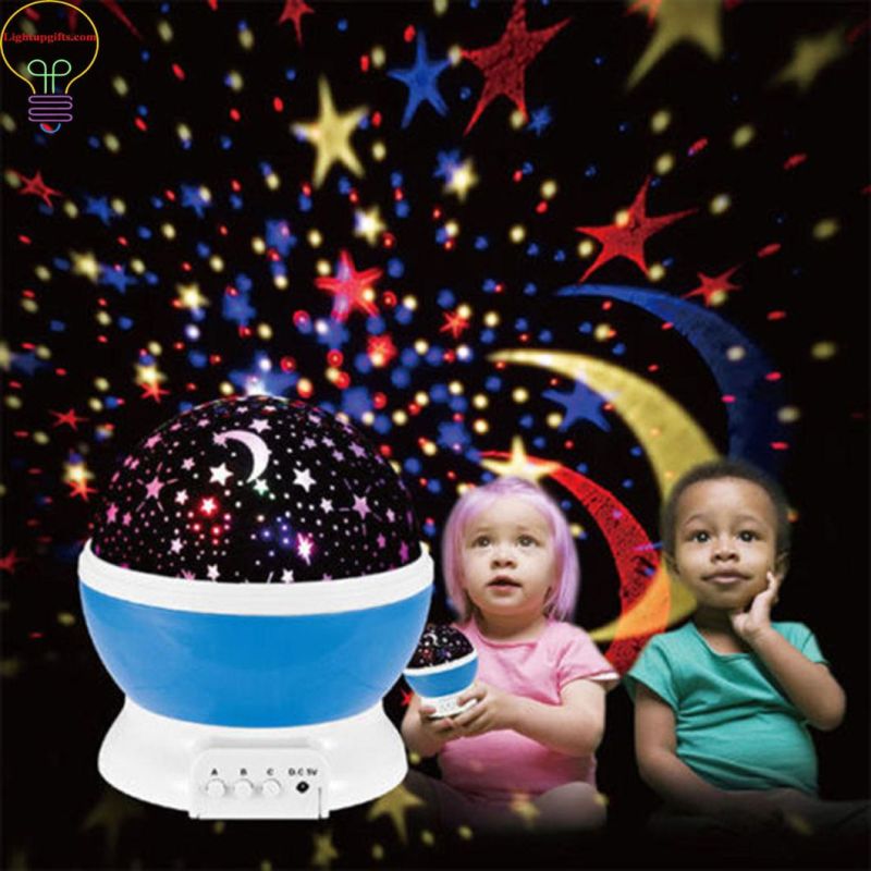 LED Bulbs 9 Light Color Changing Moon Star Projector Baby 360 Degree Rotating Night Light