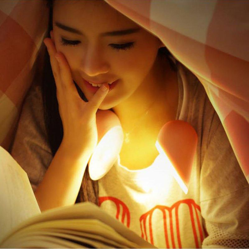 Rechargeable Cute Heart Shape LED Book Light Reading Lamp