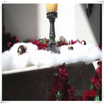Flame Retardant Merry Christmas Snow Fluff Decoration