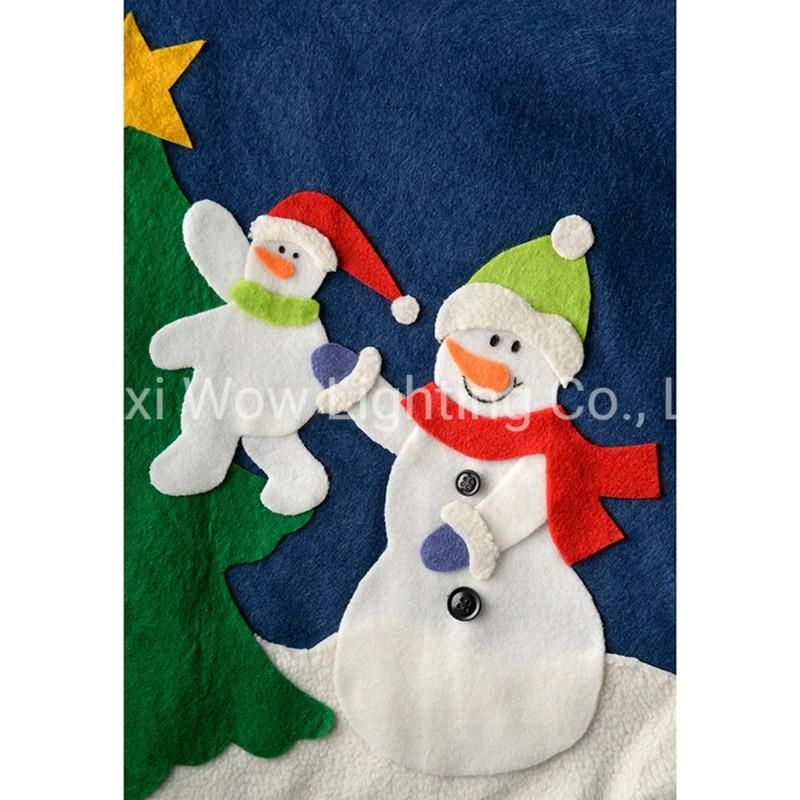 Snowman Christmas Tree Skirt Decoration, 90 Cm - Regular, Blue
