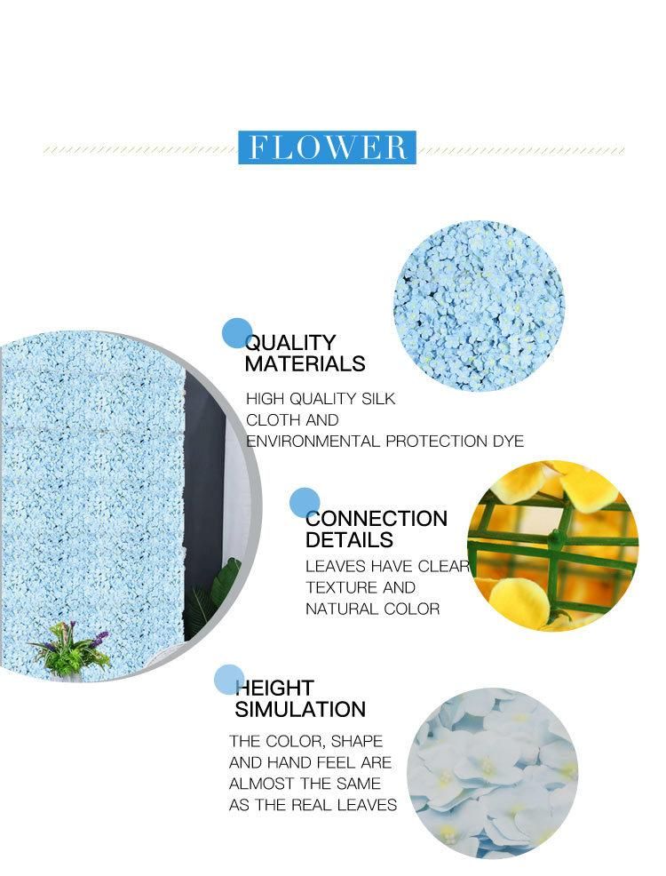 Artificial Flower Wall Panel DIY Wall Backdrop Decoration16"X 24" Silk Hydrangea Flowers Mat for Wedding, Anniversary, Birthday, Graduation, Festival