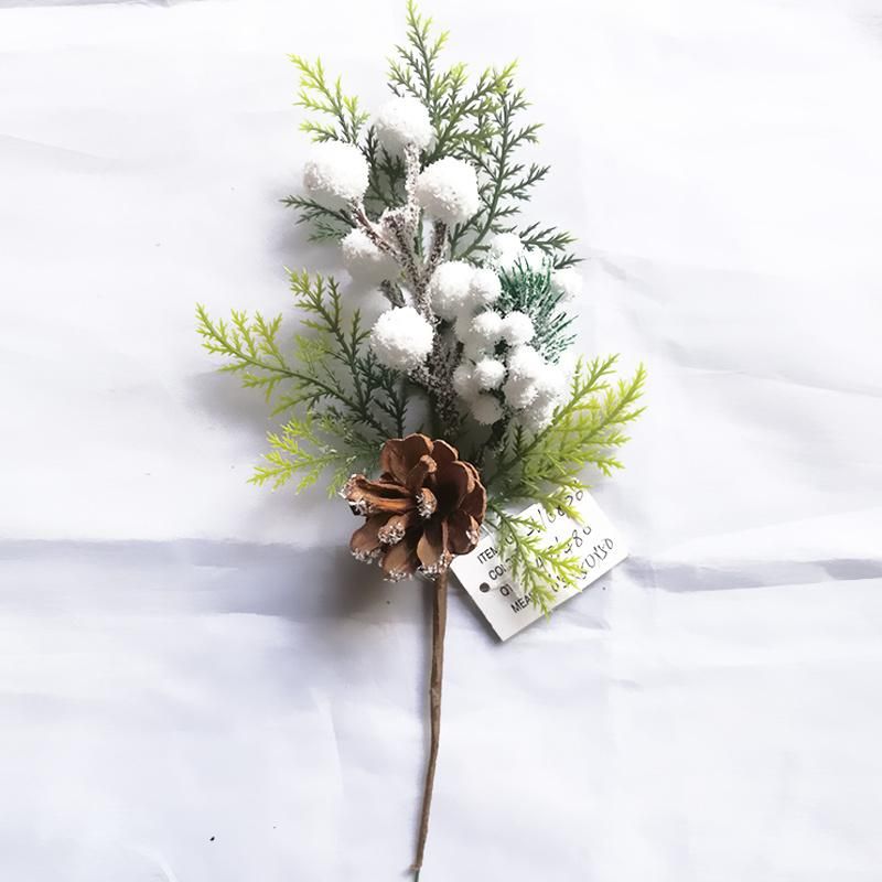Wholesale Silk Artificial Flower Christmas Picks Ornament for Xmas Decoration