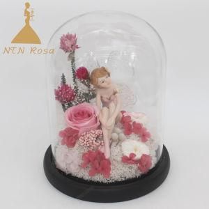 Preserved Flower Arrangement in Glass Dome