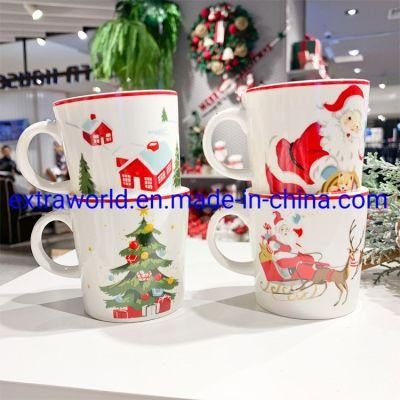 Christmas Holiday Gift Customized Logo Sublimation Mug Ceramic Coffee Mugs