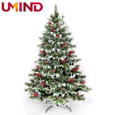 Yh1904 Festival PVC PE Wholesale Artificial Christmas Tree 210cm White Tree for Decoration