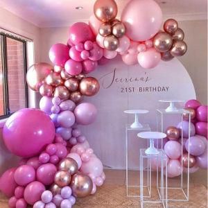 140PC Pink Balloon Garland Rose Gold Balloon Birthday Wedding Party Decoration