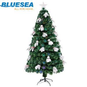 Christmas Decorations Flocking Red Fruit Christmas Tree 60-300cm Fiber Optic Tree