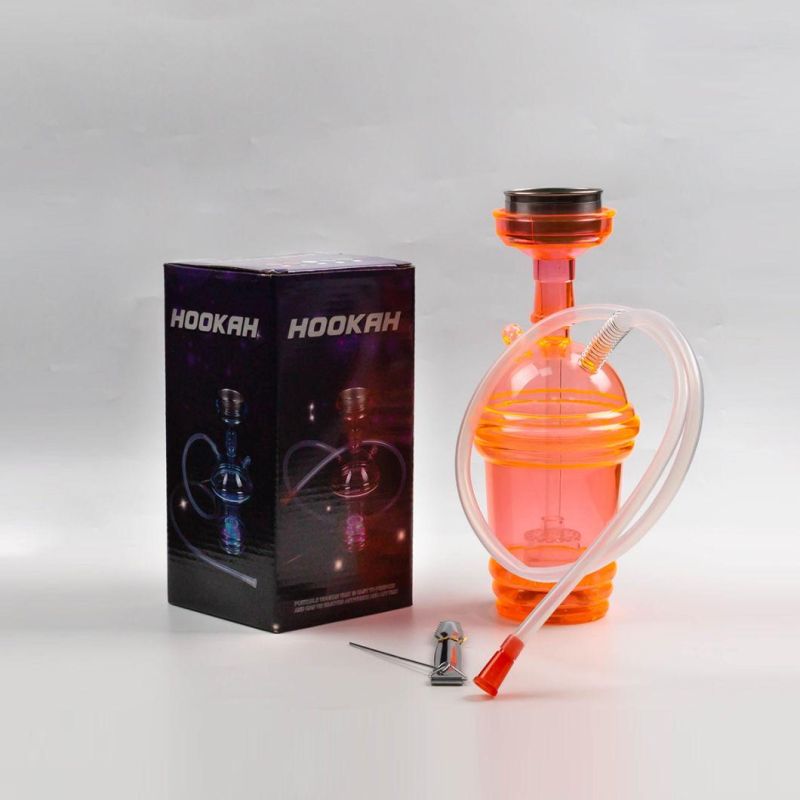 Inventory Acrylic Hookah Kit 1 Hose for Smoking with LED Glow in The Dark Assembed Portable Arab Shisha