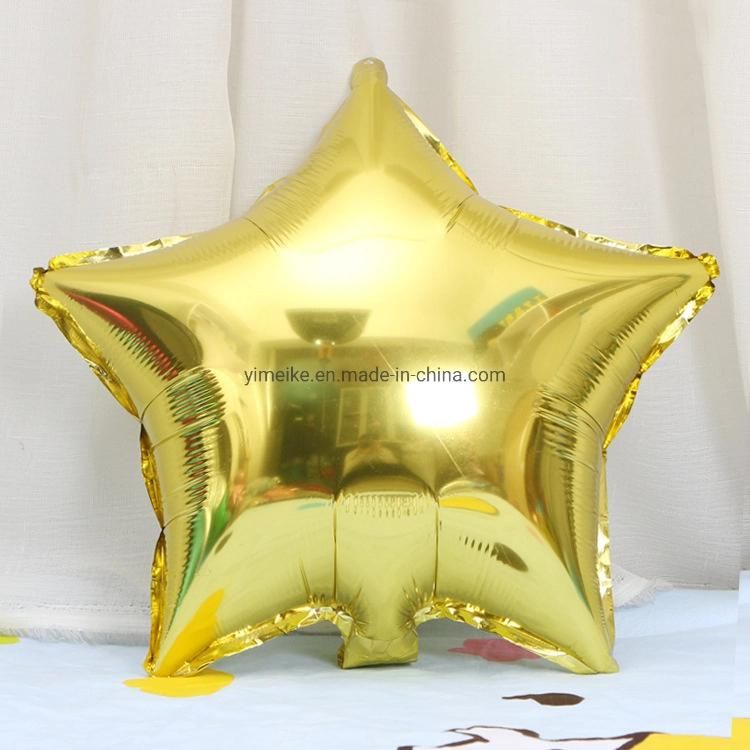 Automatic Sealing 18inch Helium Plate Aluminum Film Star Balloon Floating Air Balloon