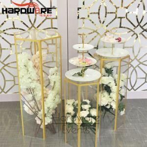 Fancy Romantic Design Wedding Decorate Clear Crystal Acrylic Wedding Cake Stand