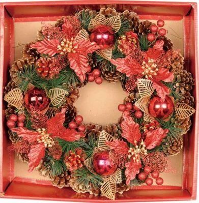 2020 Bulk Christmas Wreaths for Front Door Decorative Wreath