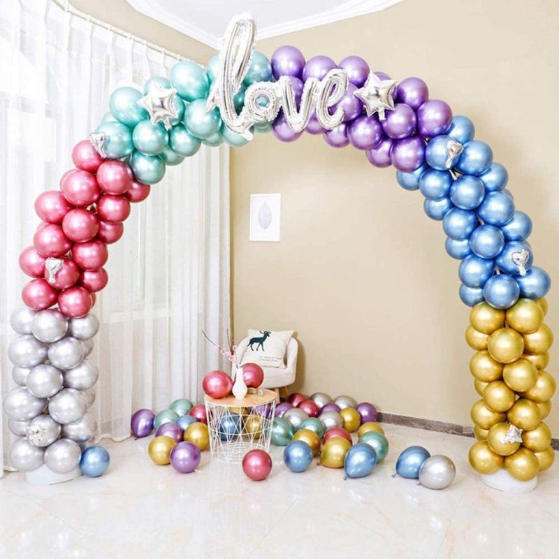 Wholesale Decoration Stuffing Latex Balloon Chrome Party Balloon Metallic Balloon