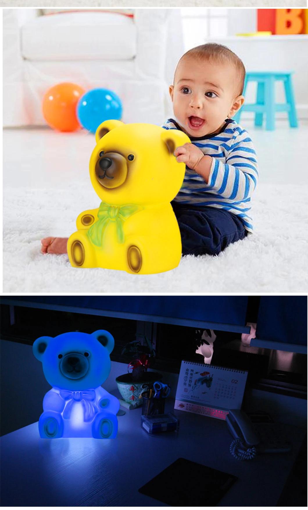 Cute Plastic Bear Decoration Night Light