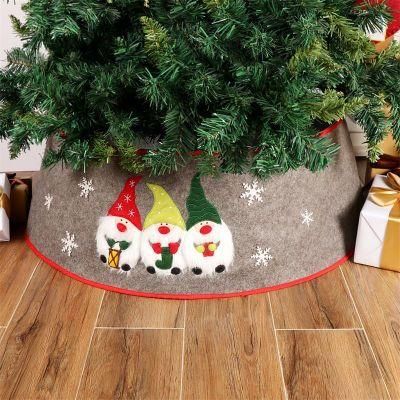 2020 New Foreign Trade Products Santa Claus Tree Skirt Christmas Tree Bottom Decorative Apron Cross Border Hot Sale