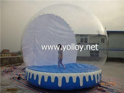 Christmas Inflatable Snow Globe with Bouncy Air Mattress