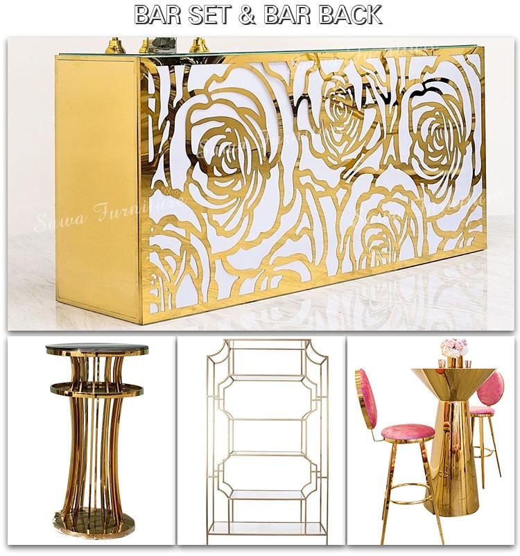 Hot Design Gold PVC Stand Wedding Backdrop for Events Party Background Wall Stand