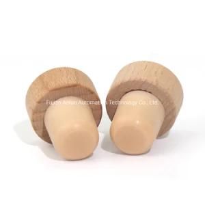 Wooden Cap Synthetic Cork Bottle Stopper, Wine Bottle Plug