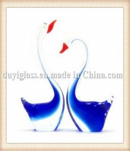 Animal Blue Goose Glass Craft for Display