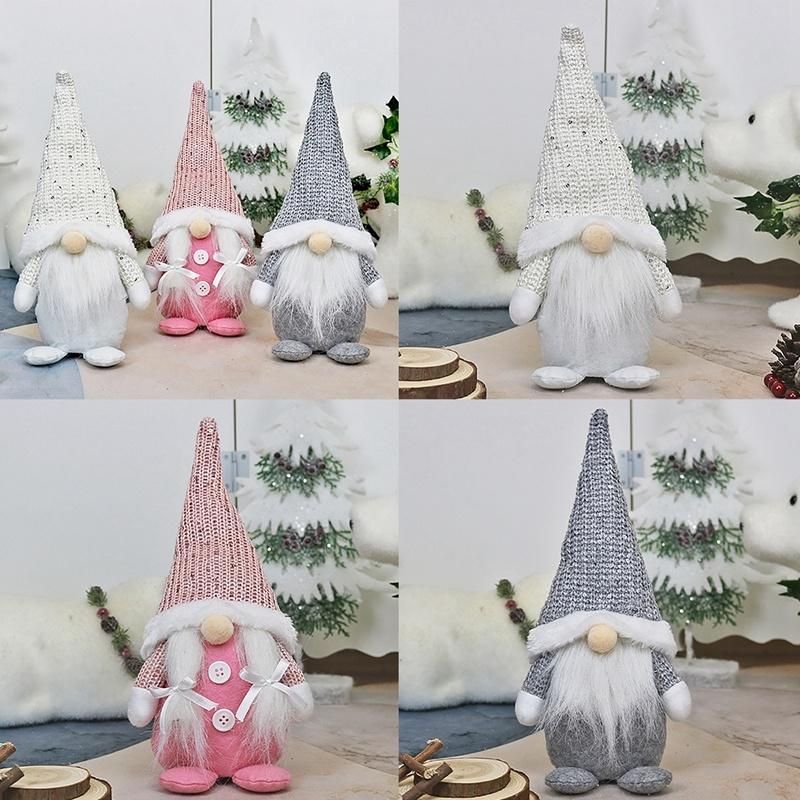 Dropshipping New Christmas Decorations Faceless Old Man Doll Window Decoration