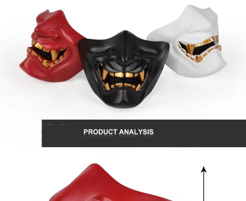 Hot Sale Festival Laugh Prajna Tactical Mask Cos Paintball Devil Horror Half Face Mask