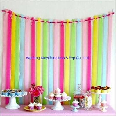 Rainbow Party Decorations Backdrop Color Crepe Paper Streamers for Unicorn Party Supplies