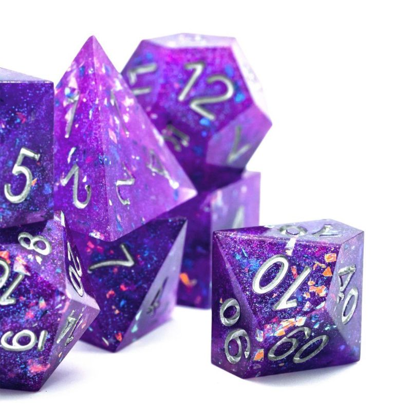 Game Dice Sets Dnd Polyhedral Custom Resin Sharp Edge Dice