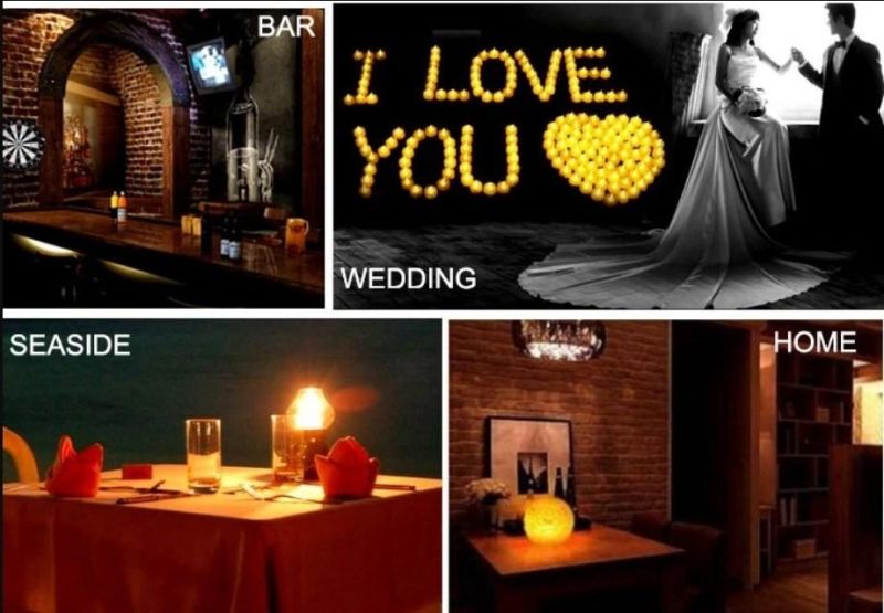 Electric Flameless Heart Shape LED Taper Candle for Wedding