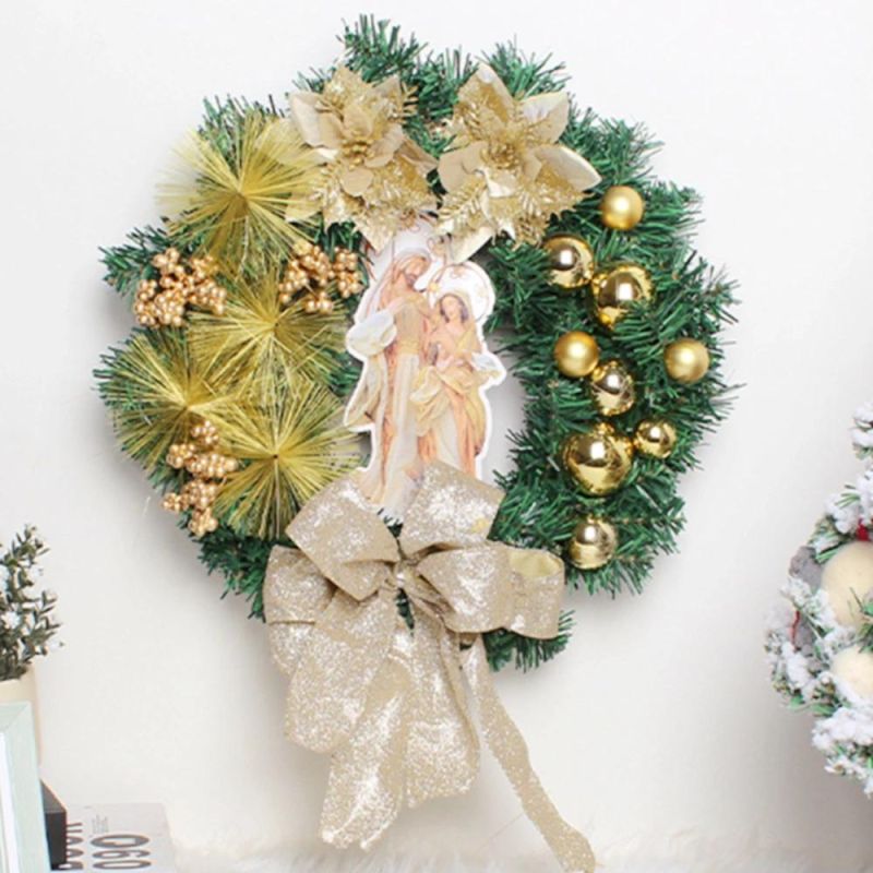 OEM 30cm 40cm Dia Christmas Wreath for Holiday Time Decorates