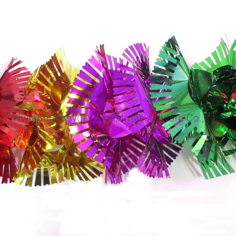Christmas Pet Tinsel Flower for Holiday Wedding Party Decoration Supplies Hook Ornament Craft Gifts
