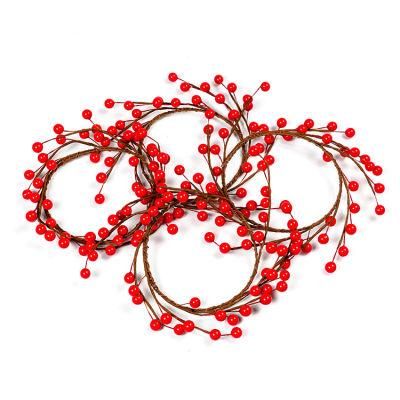 Merry Christmas Decoration 40cm Red Berry Wreath