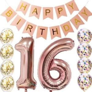 18&quot; Aluminum Film Balloon Happy Birthday Banner Birthday Party Decorations