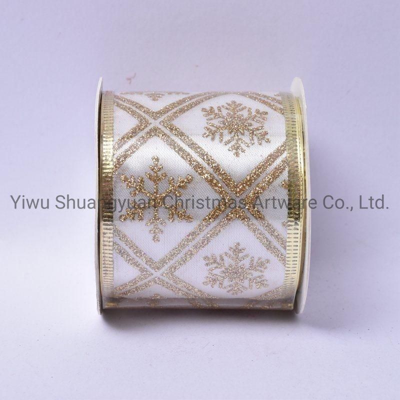 Christmas Ribbon Decor for Holiday Wedding Party Decoration Supplies Hook Ornament Craft Gifts