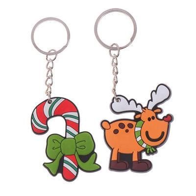 Christmas Ornaments Pendant Customized Logo Soft PVC Keychains