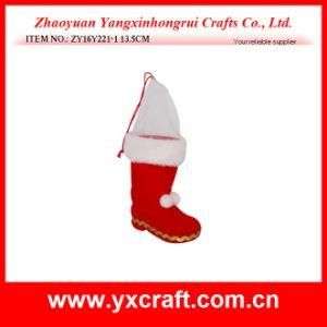 Christmas Decoration (ZY16Y221-1 13.5CM) Santa Boot for Christmas Gift Craft