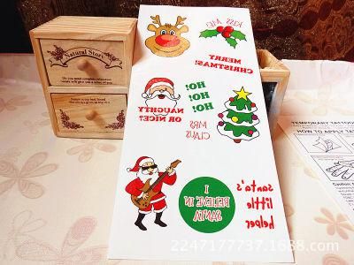 2020 Cute 3D Plush Santa Snowman Reindeer Christmas Stickers