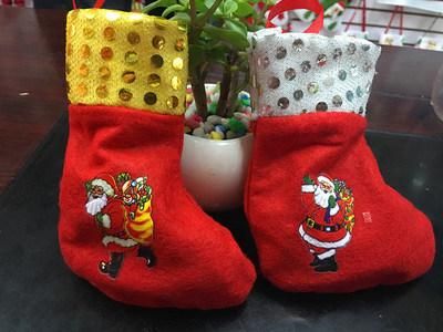 Christmas Gift Bag Socks Christmas Decoration Kids Christmas Stocking Socks Felt Christmas Sock Custom Gift Pouch Velvet Christmas Stocking Sock