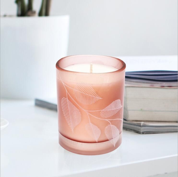 Wholesale Custom Decorative Candle Holder Candle Jar with Rose Gold Metal Lid