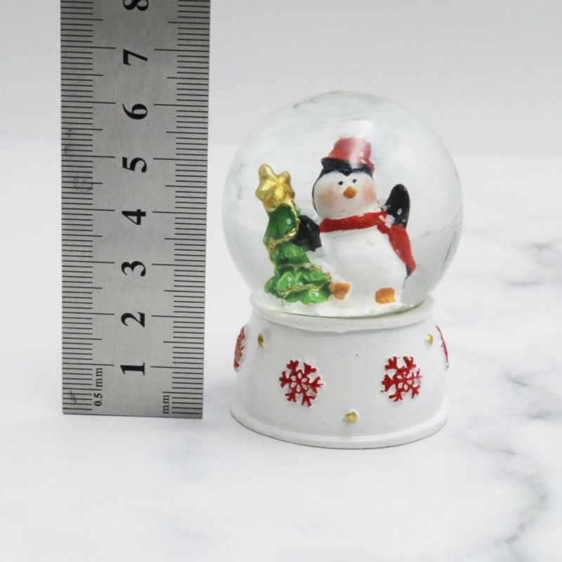 Custom Christmas Resin Snow Globes Craft Light Snowball Gift