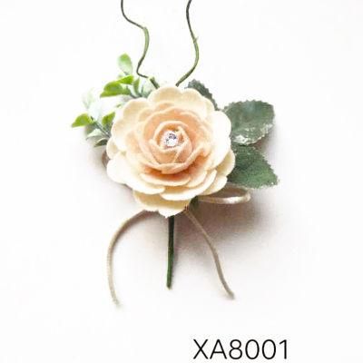 China Artificial Flower Plastic Silk Fabric Handmade Flower for Decoration