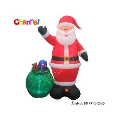 Giant Inflatable Santa with Gift Customized Size Party Decoration Christmas Chxs1507