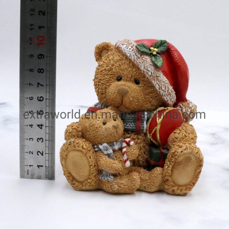 Resin Teddy Bear Cute Figure Table Decoration for Kid Gift